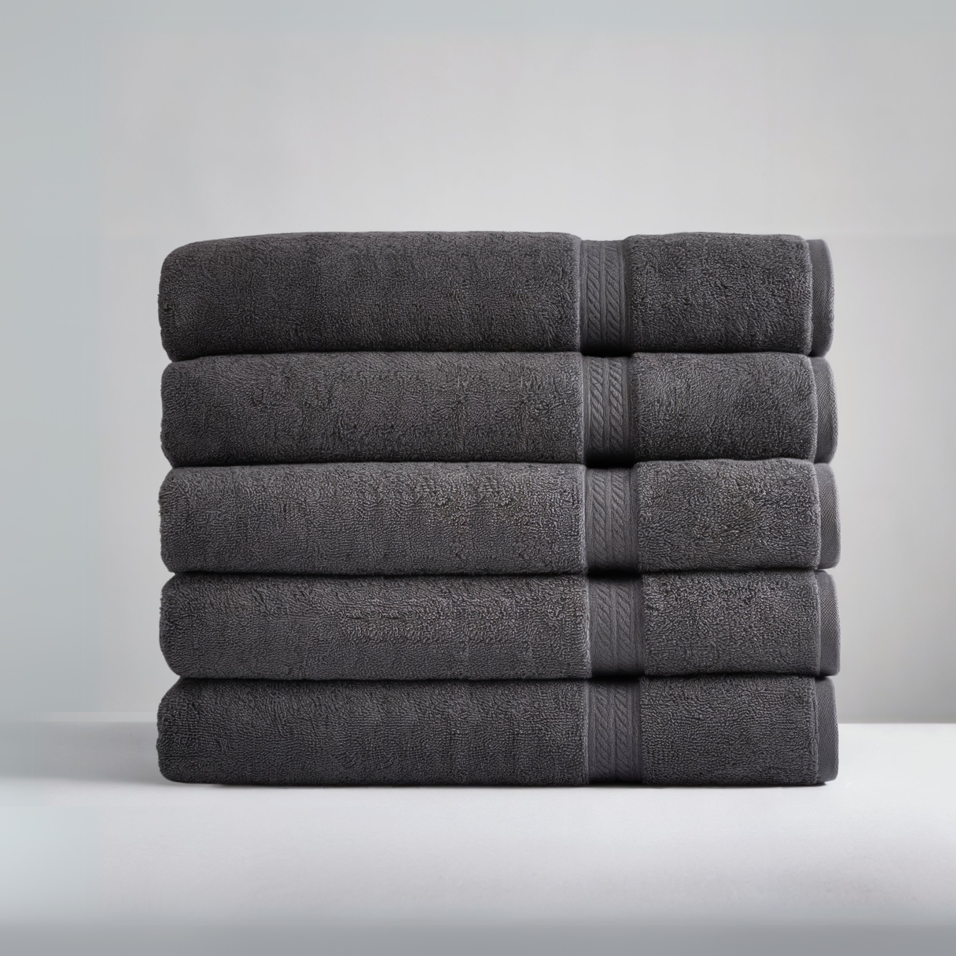 Serviettes de bain en coton égyptien ultrasoft 5 pièces (140x70cm)