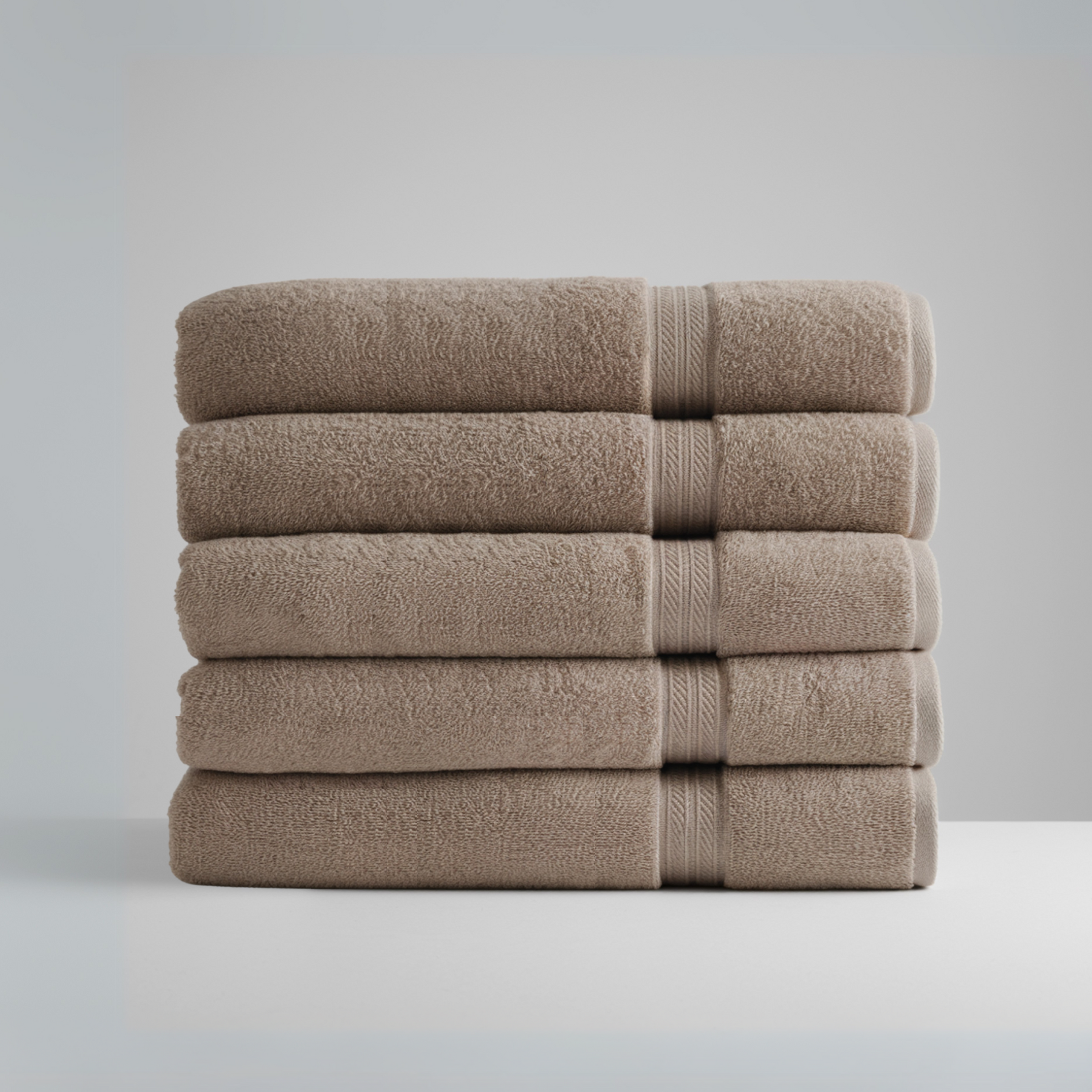 Serviettes de bain en coton égyptien ultrasoft 5 pièces (140x70cm)