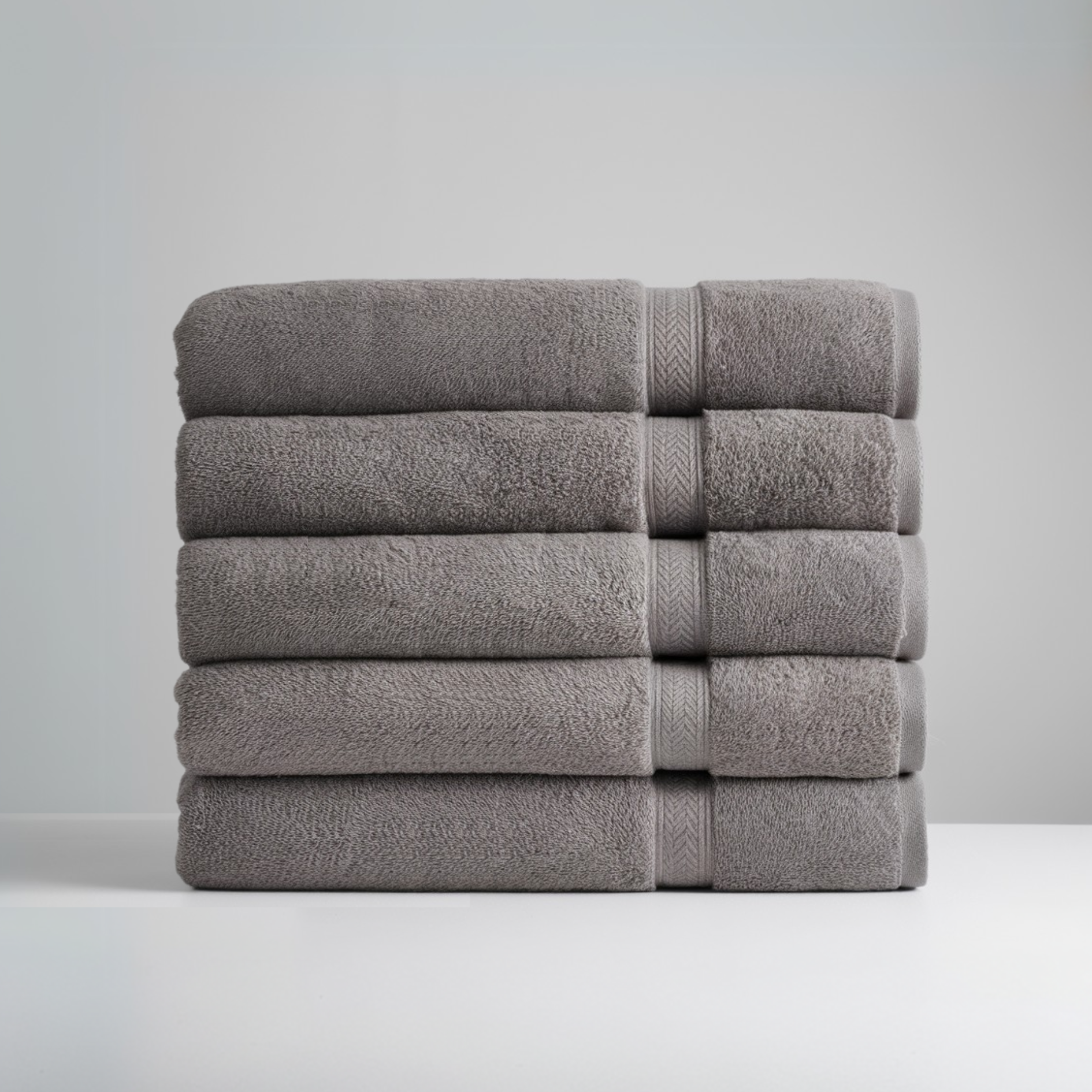 Serviettes de bain en coton égyptien ultrasoft 5 pièces (140x70cm)