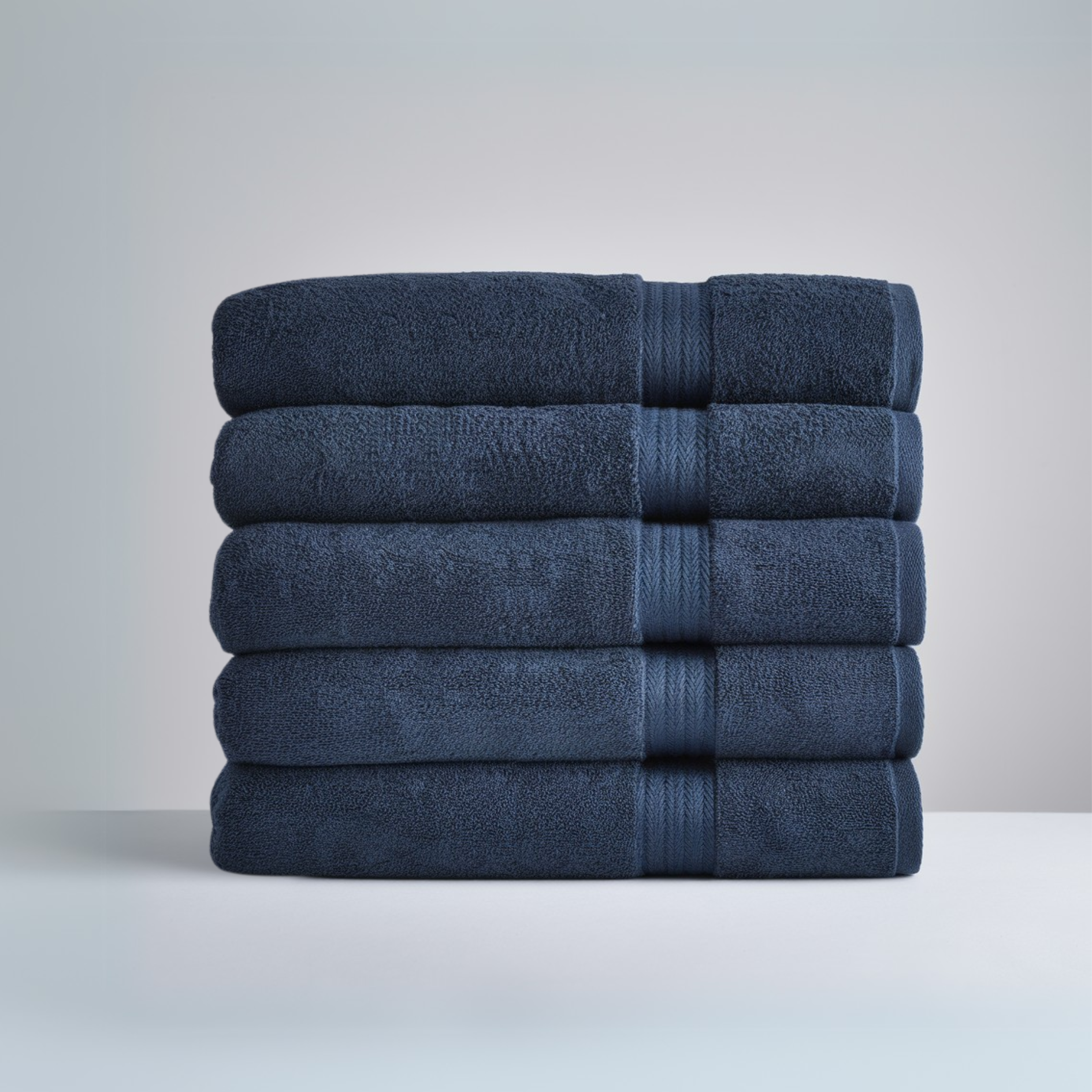 Serviettes de bain en coton égyptien ultrasoft 5 pièces (140x70cm)