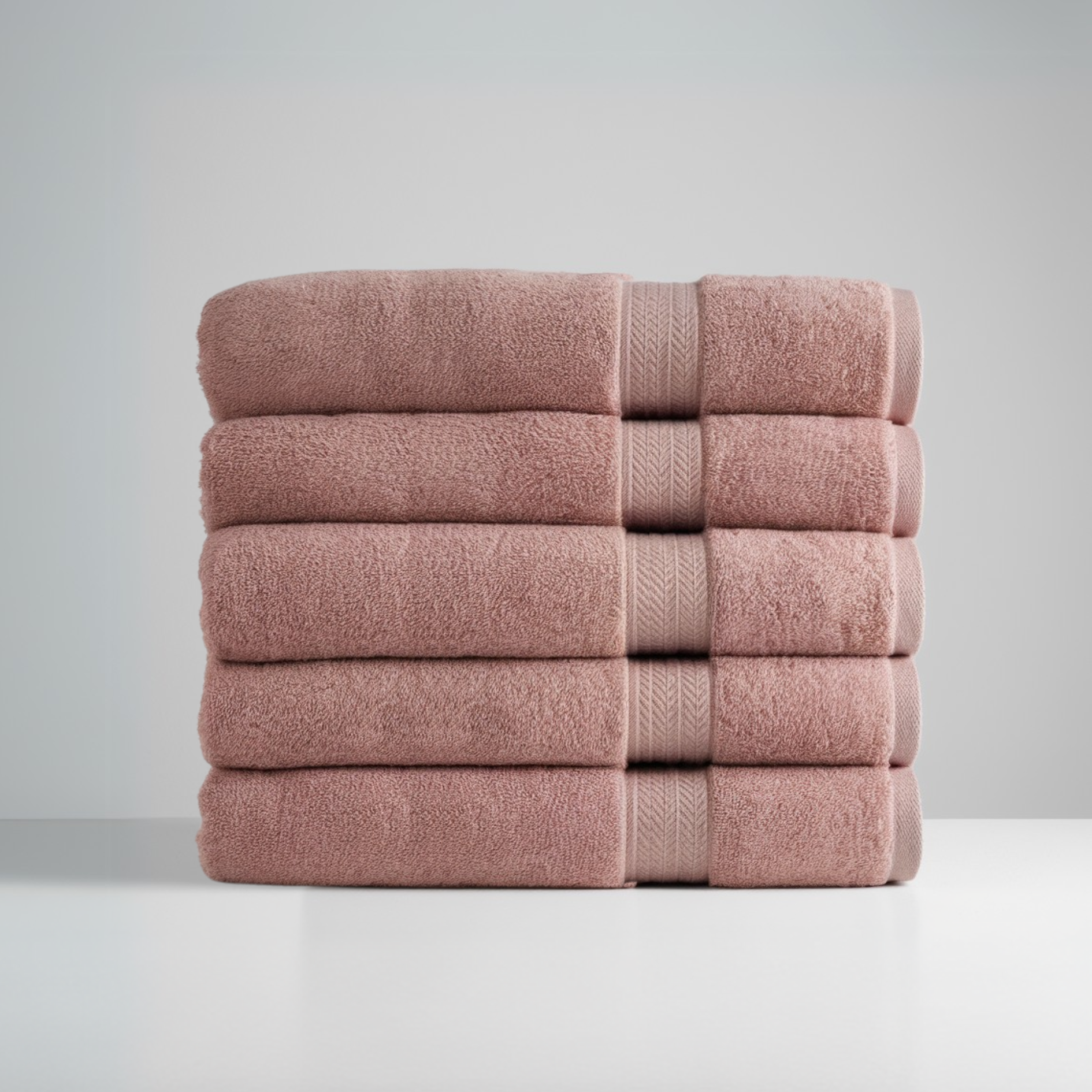 Serviettes de bain en coton égyptien ultrasoft 5 pièces (140x70cm)