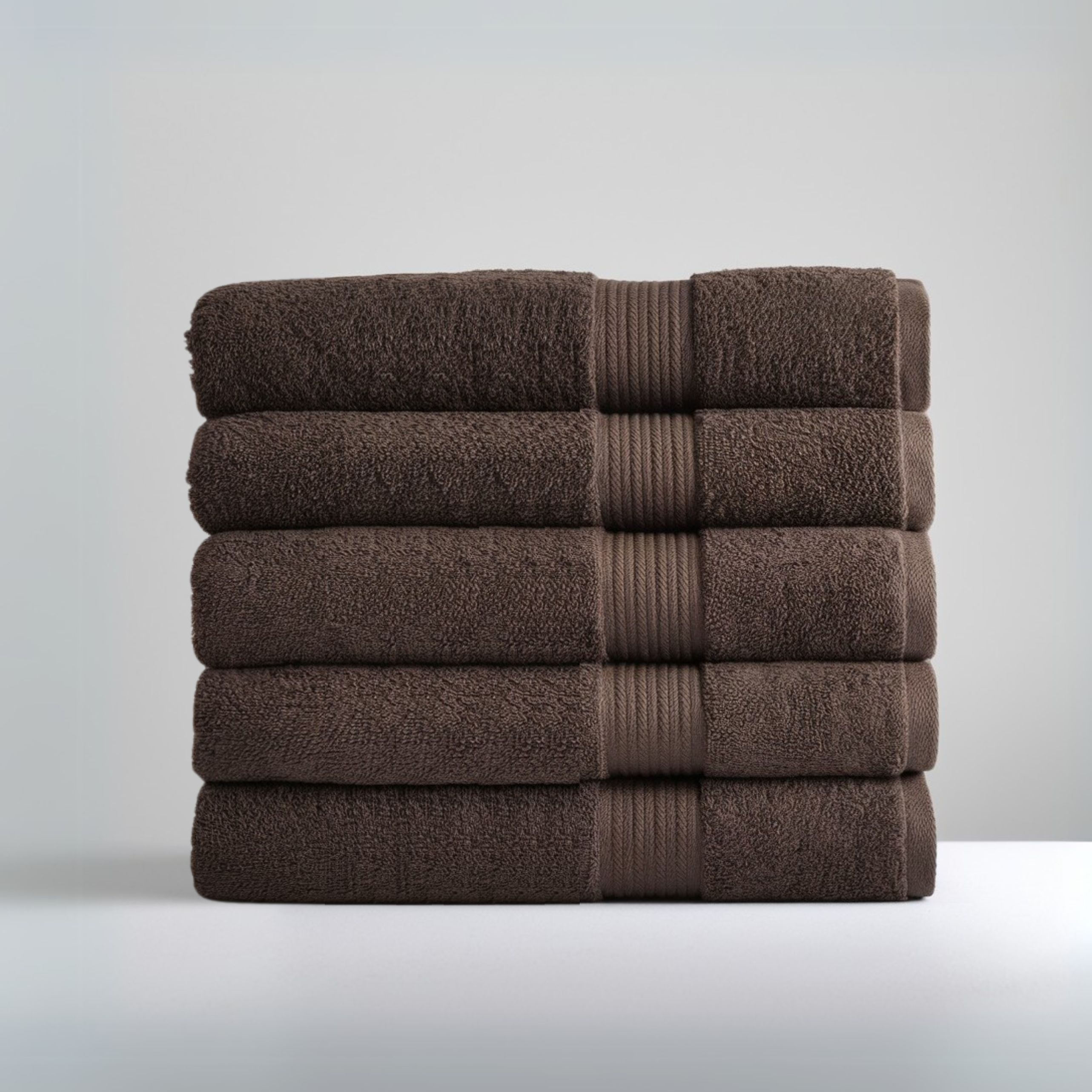 Serviettes de bain en coton égyptien ultrasoft 5 pièces (140x70cm)