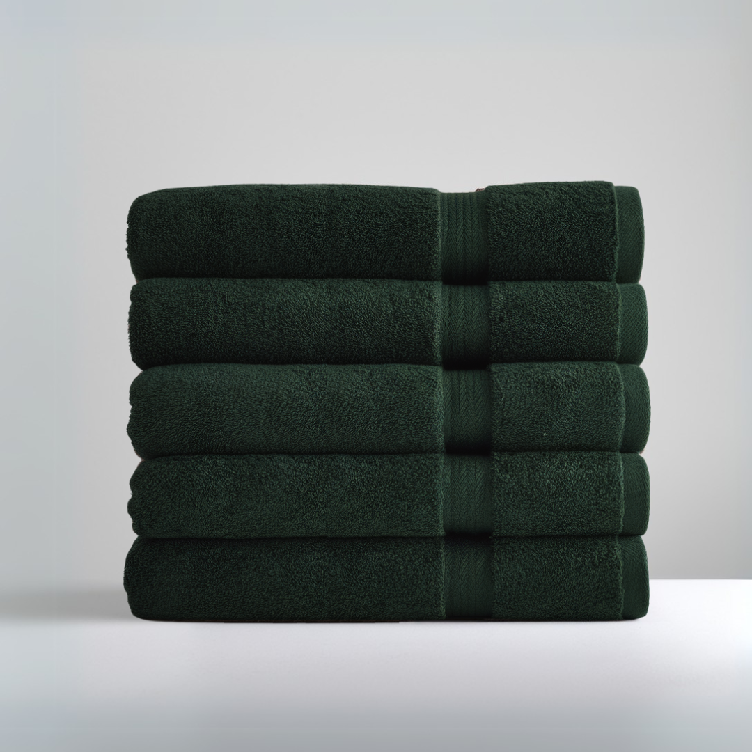 Serviettes de bain en coton égyptien ultrasoft 5 pièces (140x70cm)