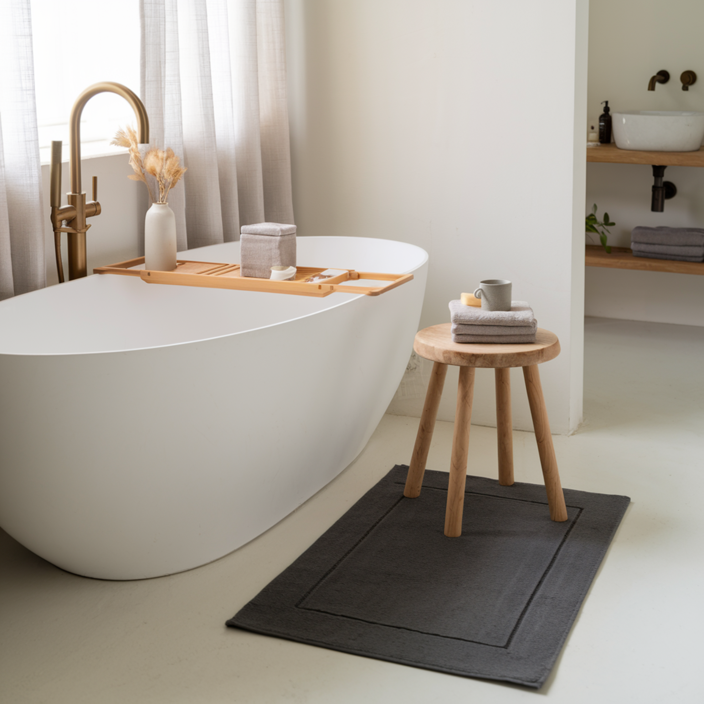 Tapis de Bain en Coton Égyptien (60x40cm)