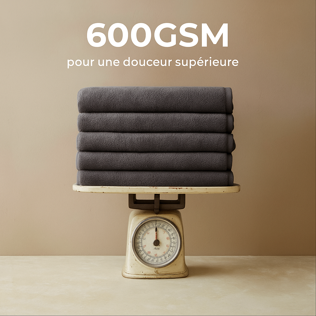 Serviettes de bain en coton égyptien ultrasoft 5 pièces (140x70cm)